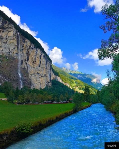 Waterfalls And Glacial Waterway In Lauterbrunnen Its The Land Of 72