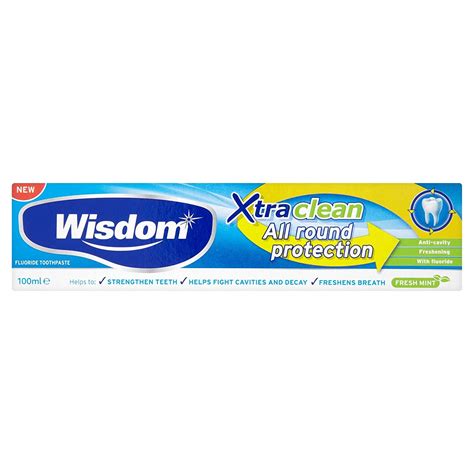 Wisdom Xtra Clean Fluoride Toothpaste Fresh Mint 100ml Uk