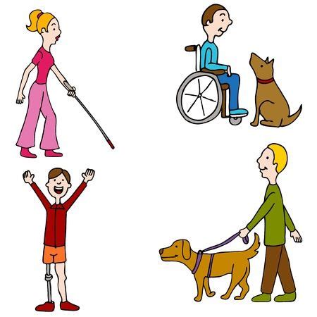 Discapacidad Vectores Ilustraciones y Gráficos RF Disabled
