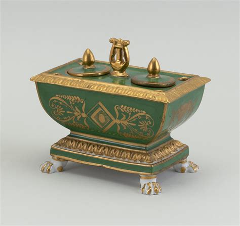 Lot Napoleonic Sevres Porcelain Inkwell France Late 19th Century