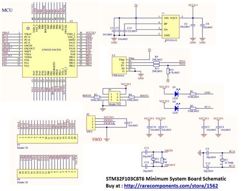 Stm32f103c8t6 Development Board Schematic