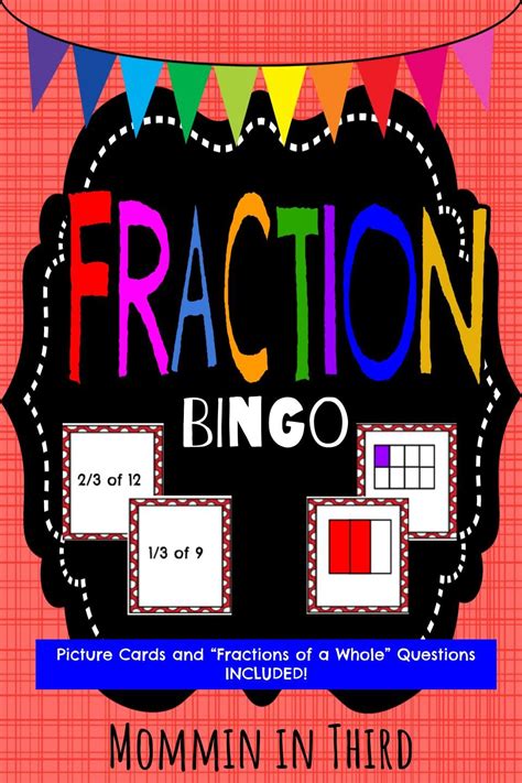 Fraction Bingo Fraction Game In 2021 Fraction Activities Fraction