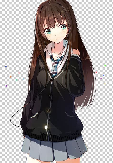 Anime sexy anime love anime sensual anime kawaii art kawaii otaku anime manga anime anime girls manga girl. Cool Brown Hair Anime Girl Without Bangs - Mesintaip Buruk