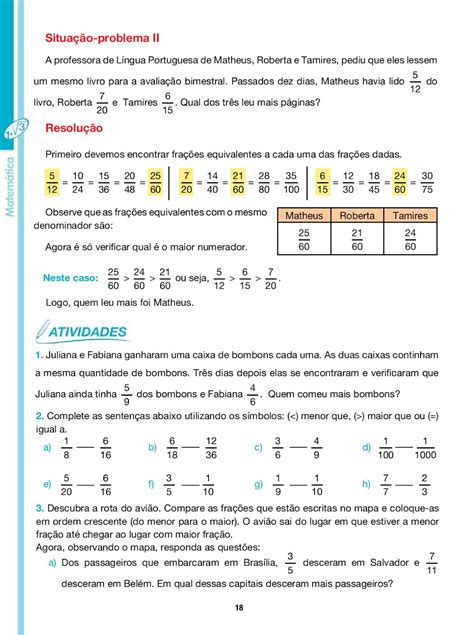 Frações Equivalentes Exercicios 6 Ano