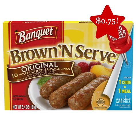 Banquet Brown N Serve Breakfast Sausage Links Only 075