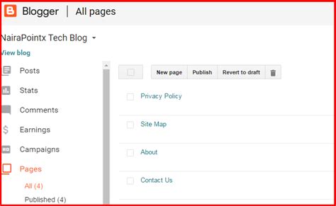 Blogger Tutorial For Beginners How To Add Page Nairapoint Tech Blog