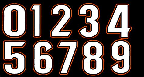 Cincinnati Bengals Number Set Stunod Racing