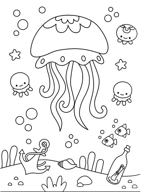 The Jellyfish Coloring Page Free Printable Coloring Pages
