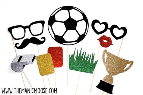 Soccer Photo Booth Prop Set 10 Piece Set Birthdays Etsy In 2020