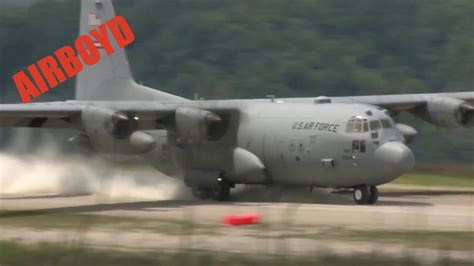 C 130 Hercules Dirt Landing Practice Youtube