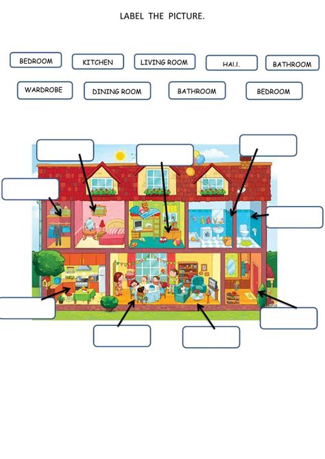 Parts Of The House There Is Are Worksheet Cuadernos Interactivos