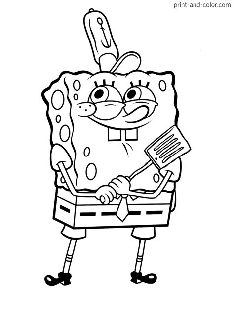 Spongebob Squarepants Coloring Pages Print And
