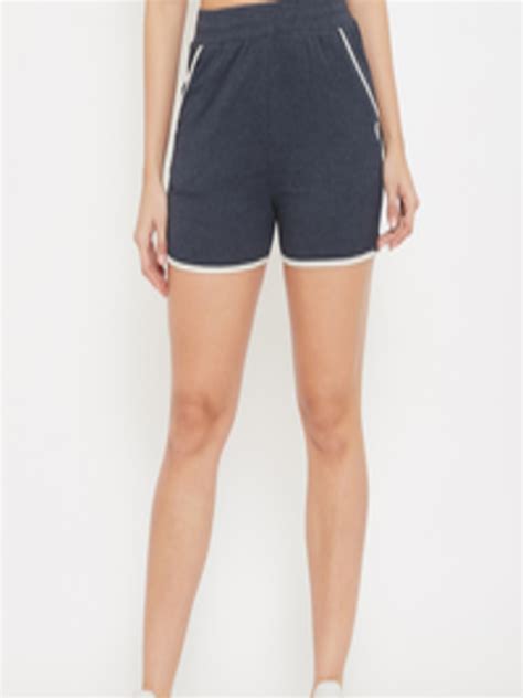 Buy C9 Airwear Women Navy Blue Solid Regular Fit Sports Shorts Shorts