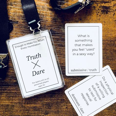 Erotic Humiliation Truth Or Dare Kinky Bdsm Card Deck Sexy Etsy