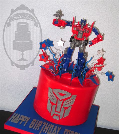 Optimus Prime Transformers Birthday Cake Transformers Birthday