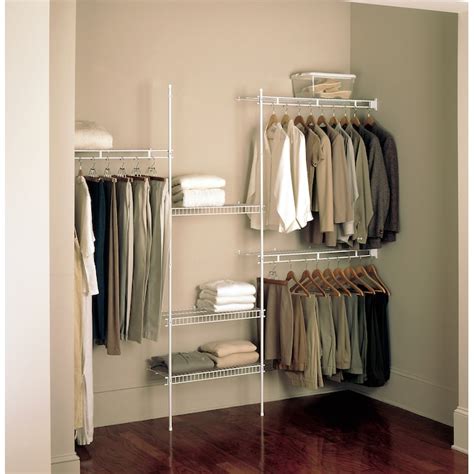 Rubbermaid 5 Ft To 8 Ft X 12 In White Wire Closet Kit In The Wire