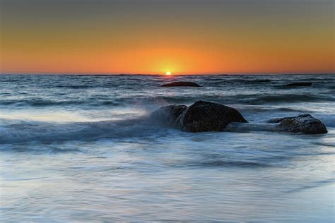 Clear Skies Sunrise Seascape Photograph By Merrillie Redden
