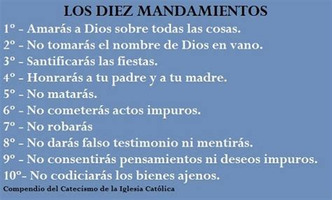 Amaras a dios sobre todas las cosas. Catequesis: Recordando los 10 Mandamientos