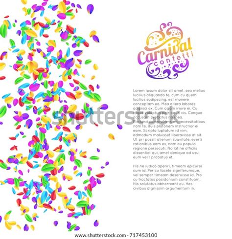 Colorful Carnival Confetti Isolated On White Stock Vector Royalty Free