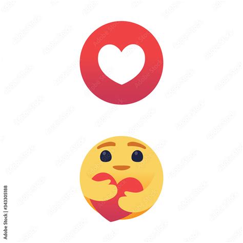 Care Emoji With Large Big Eyes Hugging A Heart With Both Hands Symbol