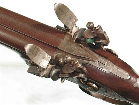 Contemporary Makers English Double Flintlock 16 Bore Shotgun By H W