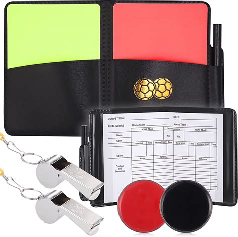 Jizzu Sets Football Referee Kit Referee Cards Red Yellow Card With