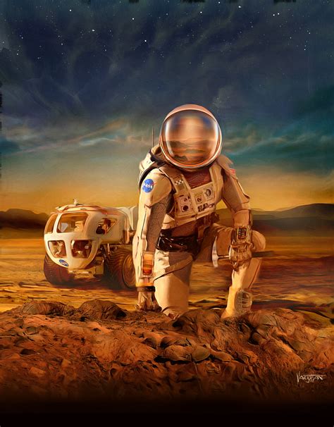 Nasa Astronaut On Mars By James Vaughan Human Mars