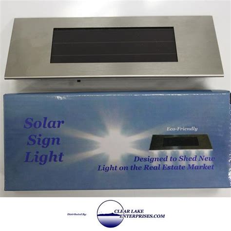 Solar Powered Sign Light For Real Estate Signs Ebay