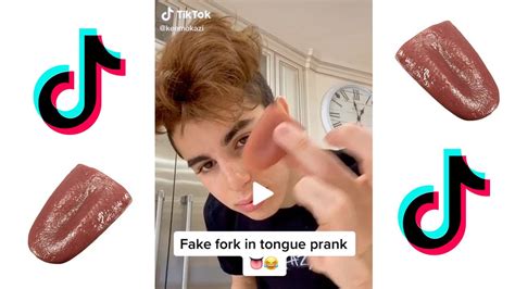 Fake Tongue Prank Keemokazi Tiktok Youtube