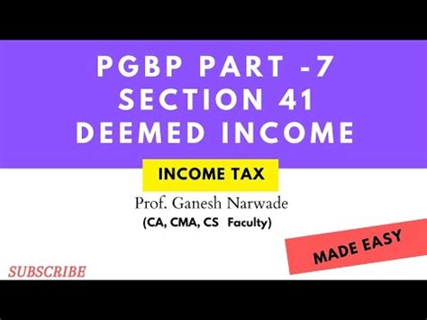 Income falling under section 4(f) of the income tax act 1967 (ita 1967) includes any other income that is not obtained from business, employment, dividends, interests, discounts, rents, royalties, premiums, pensions, or annuities. PGBP Part - 7 | Section 41 Deemed Income Under Income Tax ...