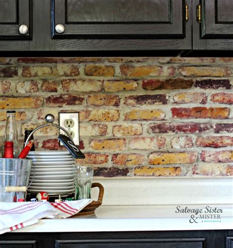 Get a new look with aspect peel & stick tiles today! Peel and Stick Removable Brick Backsplash - Salvage Sister ...