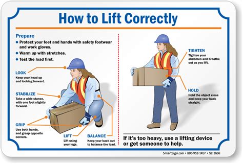 How To Lift Correctly Weight Lifting Sign Sku S2 1666
