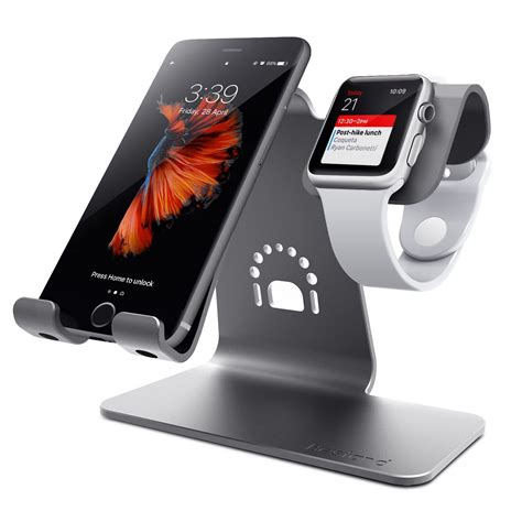Spinido Sh02 Gray Iwatch And Phone Dock Universal Desktop Cell Phone