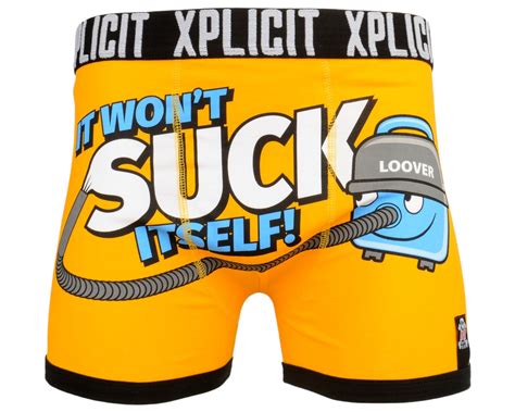 Xplicit Men S New Suck Itself Funny Rude Novelty Boxer Shorts Boxers