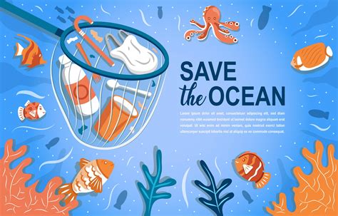 Save The Ocean From The Waste 2191205 Vector Art At Vecteezy