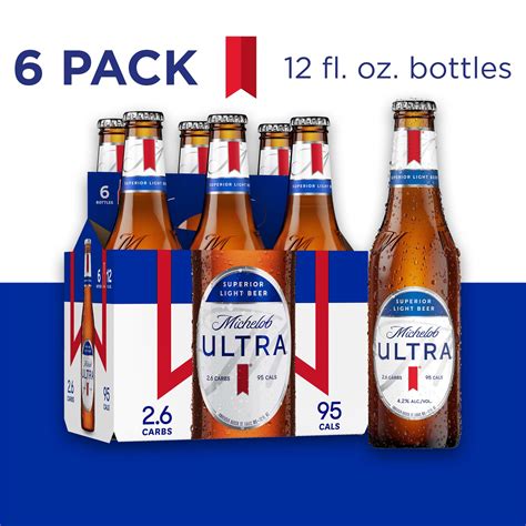 Buy Michelob Ultra Light Beer 6 Pack Beer 12 Fl Oz Bottles 42 Abv