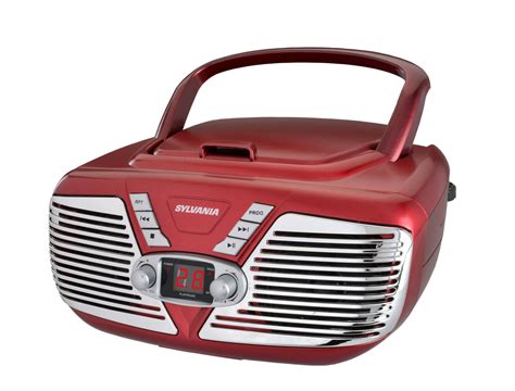 Sylvania Portable Retro Cd Boombox With Amfm Radio Red Walmart Canada