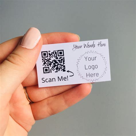 Mini Qr code business card business card discount code | Etsy