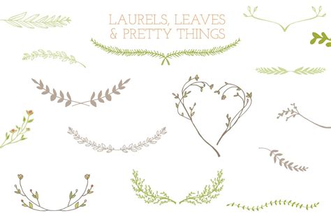 Laurel Frames Leaves And Stems ~ Illustrations
