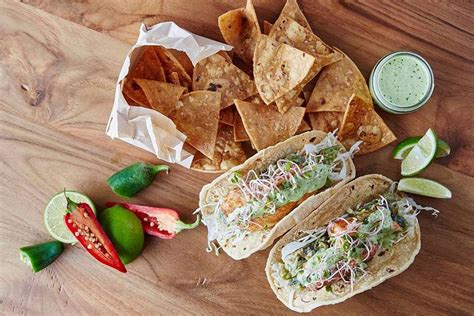 Choose any two tacos with rice and beans $17.50, a la carte $5.75. Very Important Taco: Fish Taco at Duke's La Jolla | Fish ...