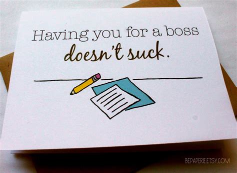 You're a fabulous mentor who understands correctly what his employees need related: Boss Card Supervisor Thank You Card Funny Appreciation