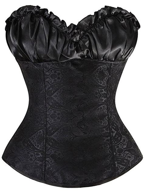 bustier corset women vintage beige gothic black lace up steampunk bandage tight body shaping