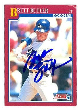 Brett morgan butler (born june 15, 1957 in los angeles, california) is a former center fielder in major league baseball who played for five. Brett Butler autographed baseball card (Los Angeles ...