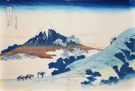 Hokusai 1760 1849 Inume Pass In Kai Province Hokusai Paintings
