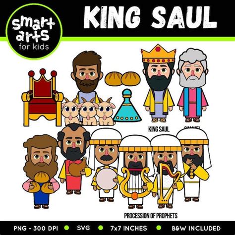 King Saul Clip Art Bible Based Bible Characters Vbs Etsy