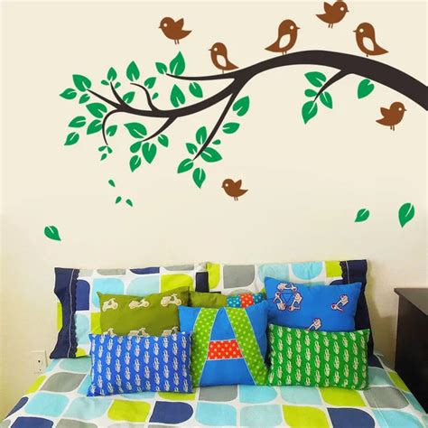 Removable Tree Branches Birds Vinyl Wall Decal Nursery Room Decor Wall