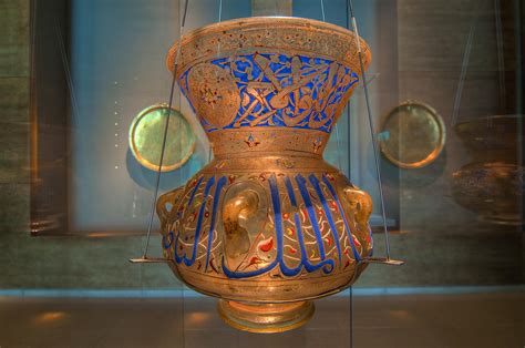 While the latter is larger in scale, we notice a comparable. Photo 1197-08: Egyptian mosque lamp in Museum of Islamic ...