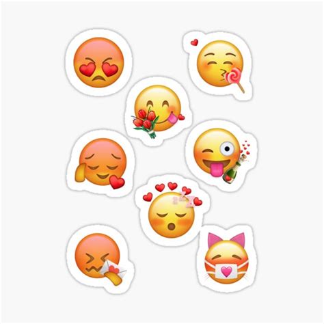 Valentine Emoji Sticker Pack Sticker For Sale By Glitteryhearts