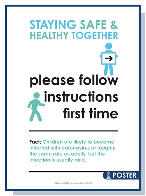 Follow Instructions Poster Doodle Education