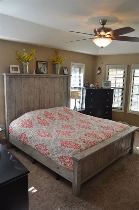 Awesome farmhouse farmhouse bedroom furniture unique themes design decors, in a room farm themed room window ideas about home decor accessories. Rustic bed Farmhouse bed King size bed Weathered grey by ...